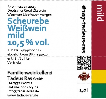 Scheurebe mild 2023
